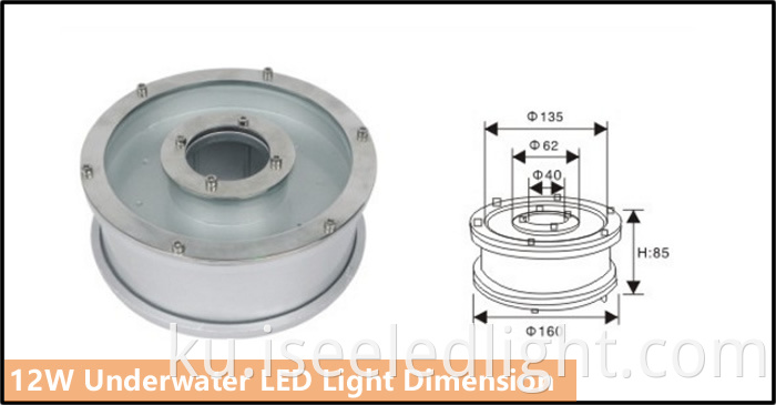 12W underwater light